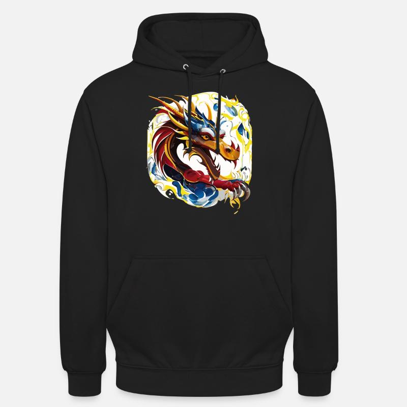 Freundlicher Drache (Artwork Collection) - Unisex Hoodie - Schwarz