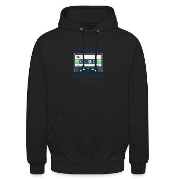 Retro -sarkastisches Alter Spruche - Unisex Hoodie - Schwarz - Vorne - Alina (178cm) & Michal (187cm)