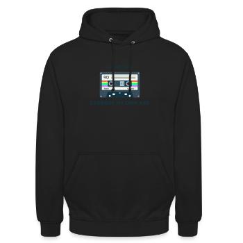 Retro -sarkastisches Alter Spruche - Unisex Hoodie - Schwarz - Vorne - Alina (178cm) & Michal (187cm)