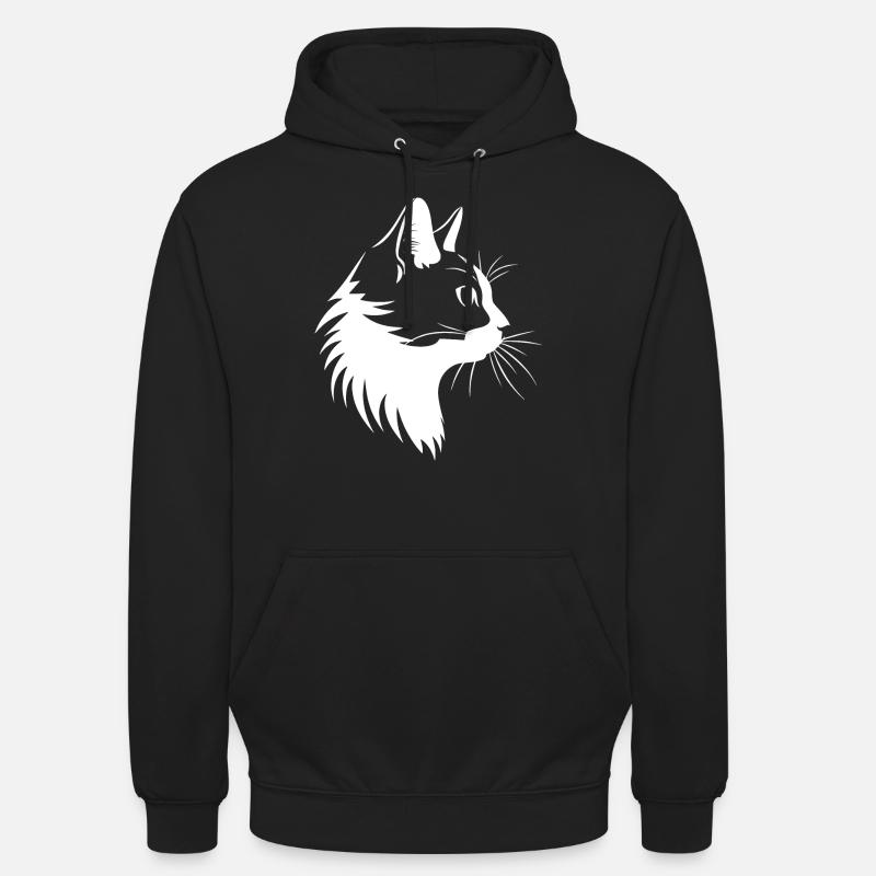 Chat, Motif De Chat - Sweat-shirt à capuche unisexe - noir