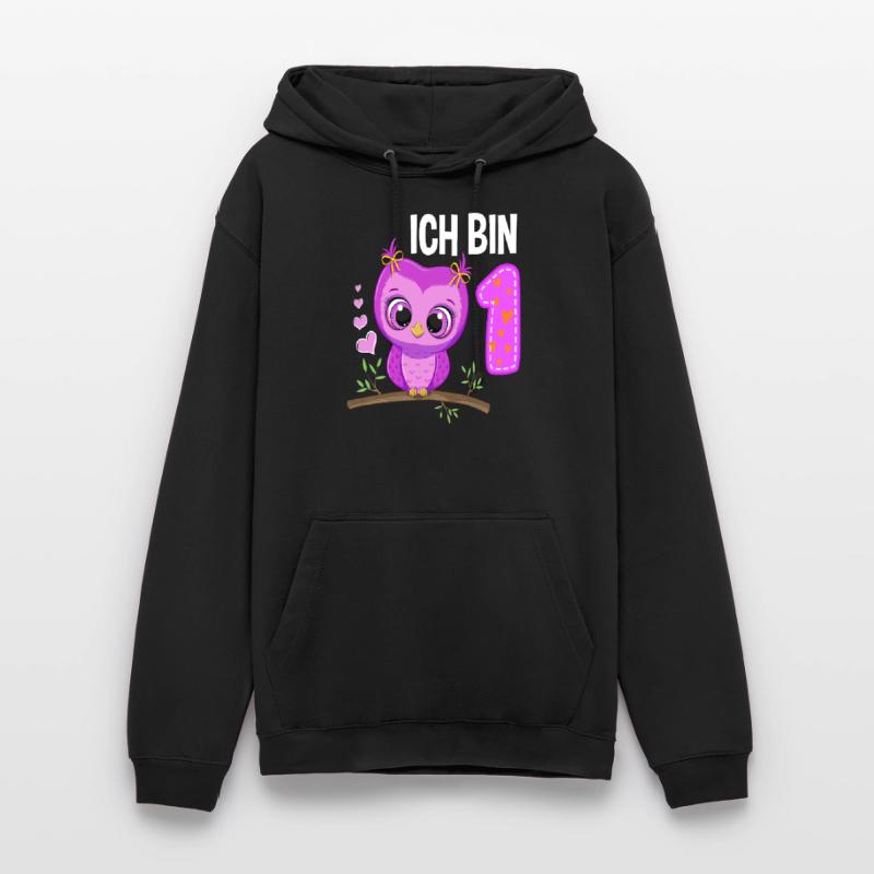 Ich Bin 1 Eule 1. Geburtstag Eulen Mädchen Unisex Hoodie
