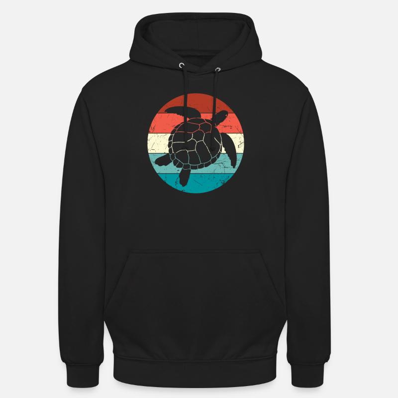 Retro Turtle - Unisex Hoodie - black