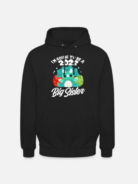 Dinosaure Enceinte Sœur Progéniture 2022 - Sweat-shirt à capuche unisexe - noir
