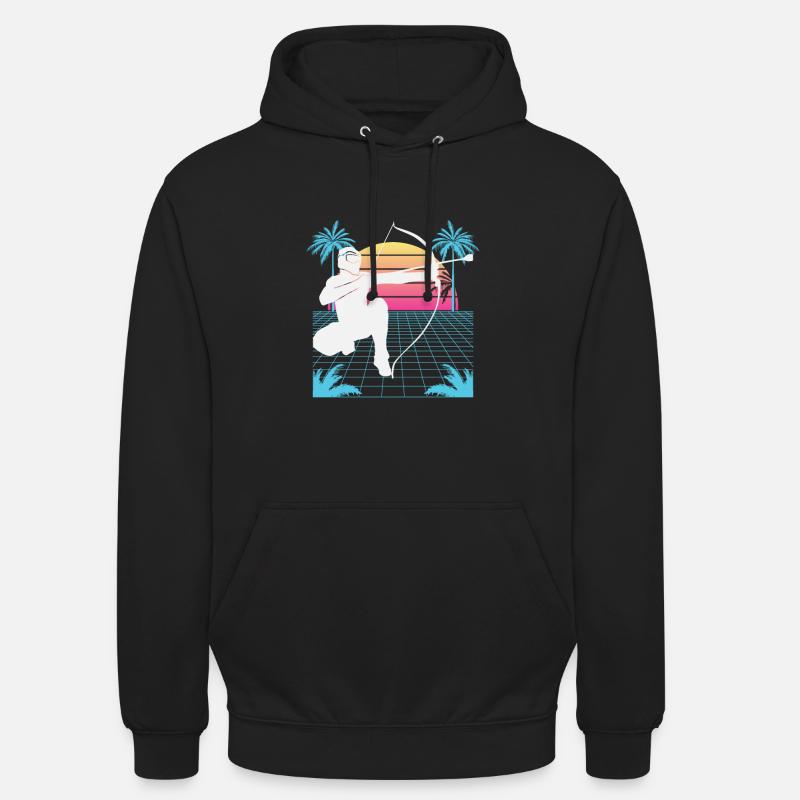Balise fléchée Vaporwave - Sweat-shirt à capuche unisexe - noir