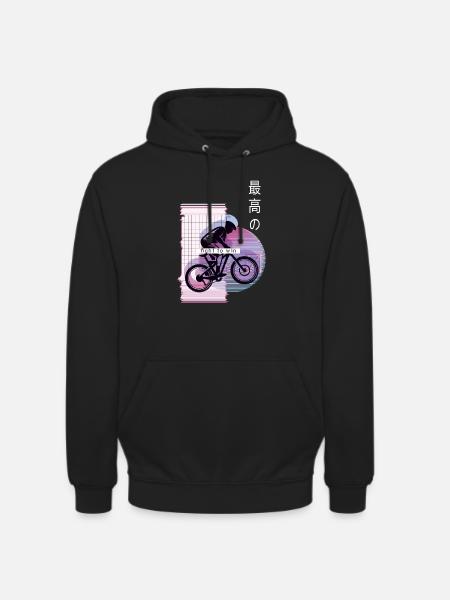 Vaporwave Metaverse Downhill - Unisex Hoodie - black