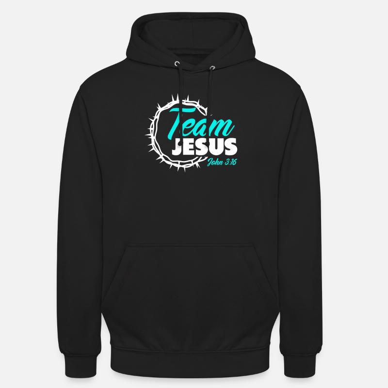 Équipe Jésus - Sweat-shirt à capuche unisexe - noir