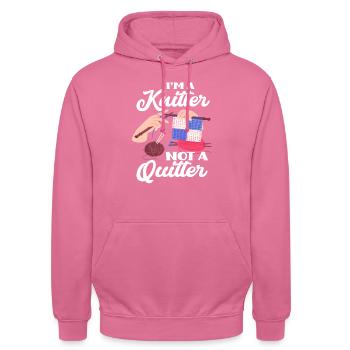 Tricoter - Sweat-shirt à capuche unisexe - rose - Devant - Alina (178cm) & Michal (187cm)