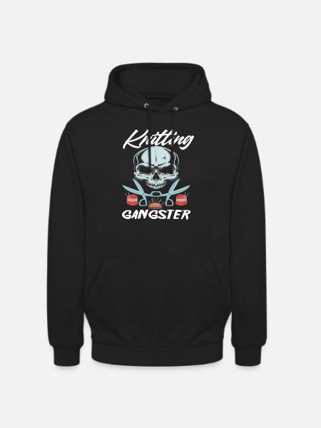 Knitting Wool Needles Hobby Knitter - Unisex Hoodie - black