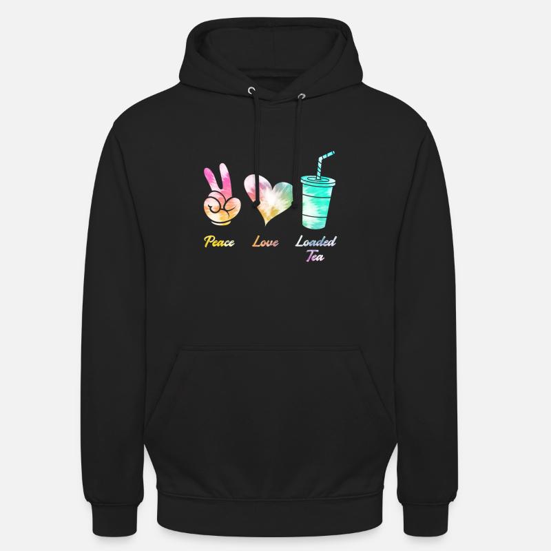 Friede Liebe Tee - Unisex Hoodie - Schwarz