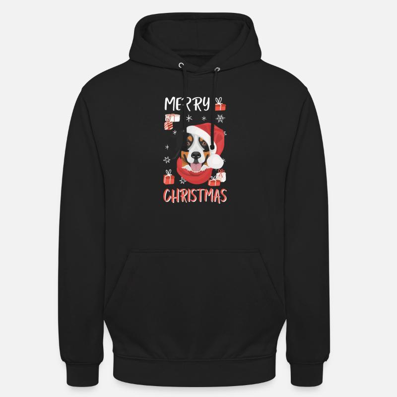 Bouvier Bernois Joyeux Noël - Sweat-shirt à capuche unisexe - noir