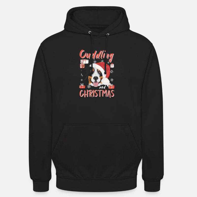 Bouvier Bernois Joyeux Noël - Sweat-shirt à capuche unisexe - noir