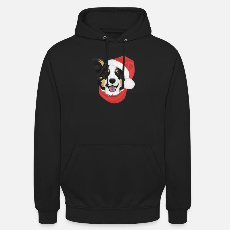 Border Collie Joyeux Noël - Sweat-shirt à capuche unisexe - noir
