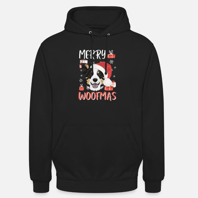 Border Collie Joyeux Noël - Sweat-shirt à capuche unisexe - noir
