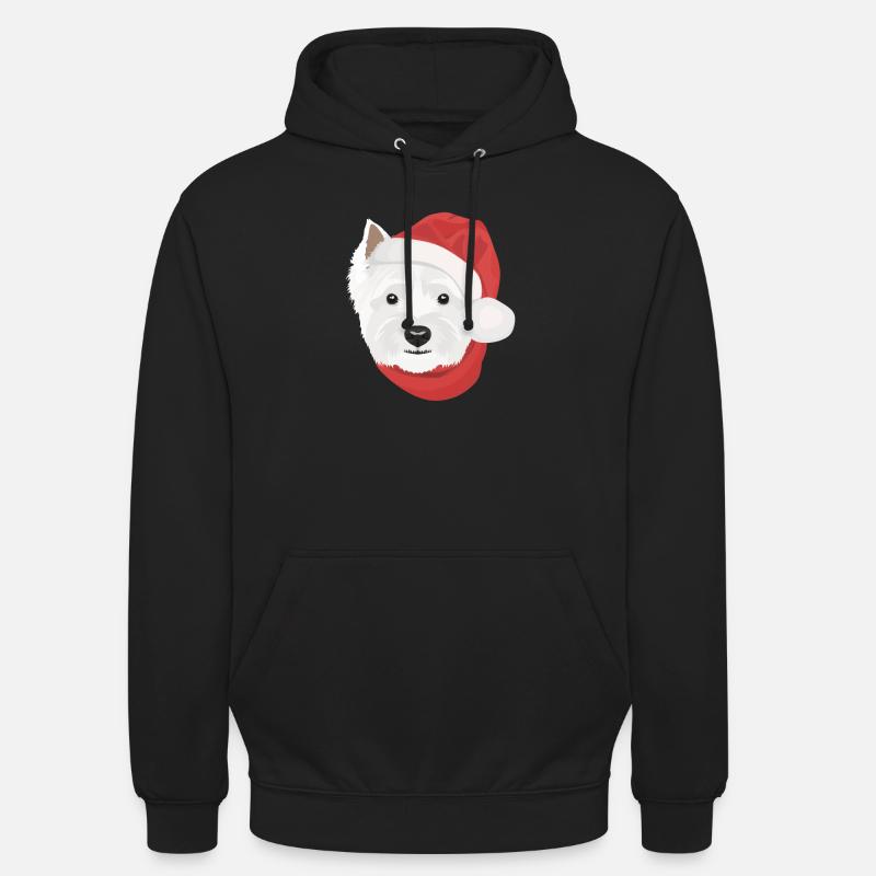 West Highland Terrier Joyeux Noël - Sweat-shirt à capuche unisexe - noir