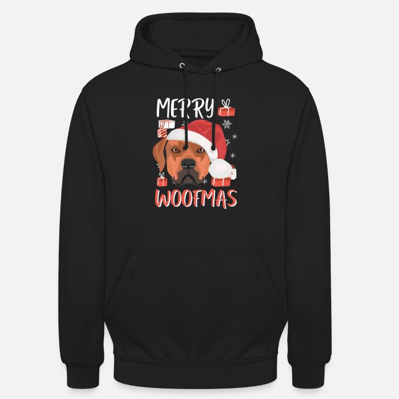 Rhodesian Ridgeback Joyeux Noël - Sweat-shirt à capuche unisexe - noir