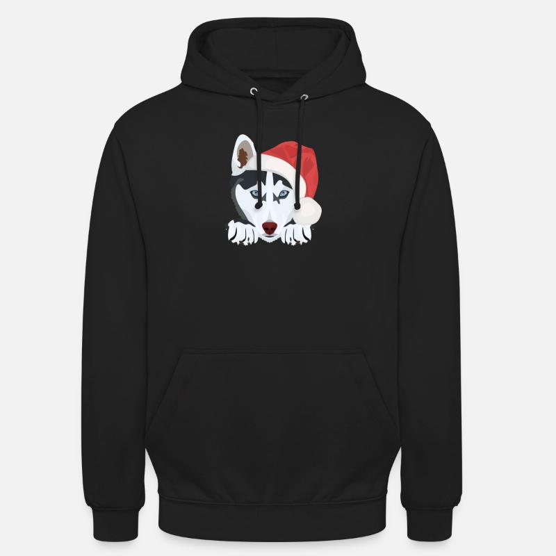 Husky Joyeux Noël - Sweat-shirt à capuche unisexe - noir