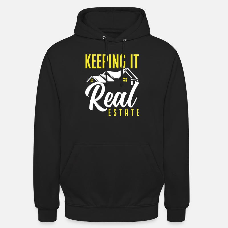 Agent immobilier Vendeur de maison - Sweat-shirt à capuche unisexe - noir