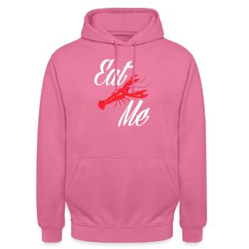 Langusten Ess Mich - Unisex Hoodie - Pink - Vorne - Alina (178cm) & Michal (187cm)