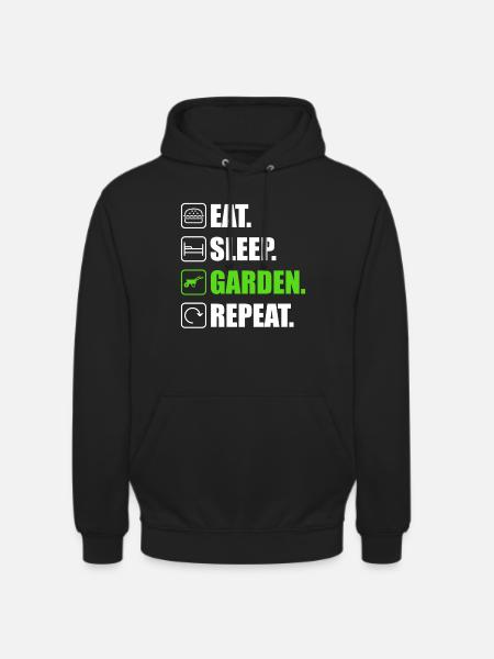 Eat Sleep Garden - Unisex Hoodie - black