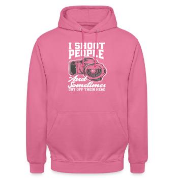Photograph Wortspiel - Unisex Hoodie - Pink - Vorne - Alina (178cm) & Michal (187cm)