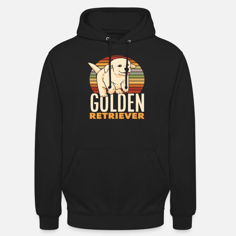 Golden Retriever rétro - Sweat-shirt à capuche unisexe - noir