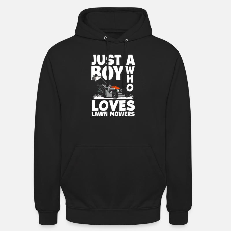 Paysagiste tondeuse à gazon garçon - Sweat-shirt à capuche unisexe - noir