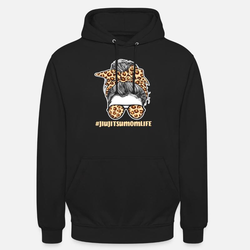 Modèle léopard JiuJitsu MomLife - Sweat-shirt à capuche unisexe - noir