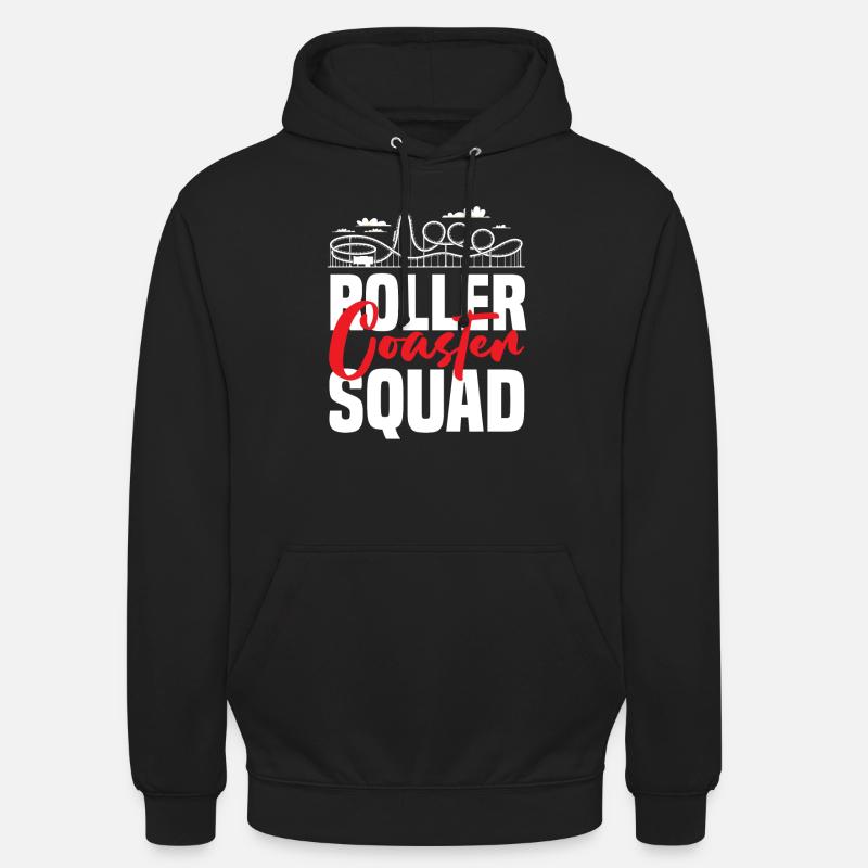 Achterbahn Squad Abenteuerliebe - Unisex Hoodie - Schwarz