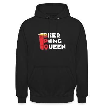 Reine Beerpong - Sweat-shirt à capuche unisexe - noir - Devant - Alina (178cm) & Michal (187cm)