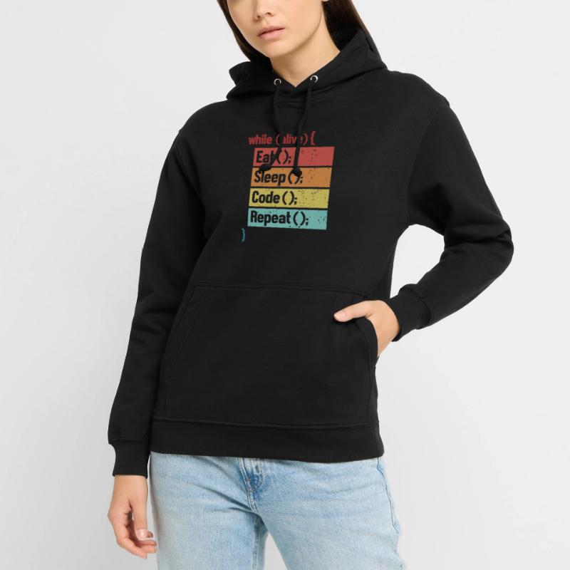 Eat Sleep Code Repeat Softwareingenieur Coder Unisex Hoodie