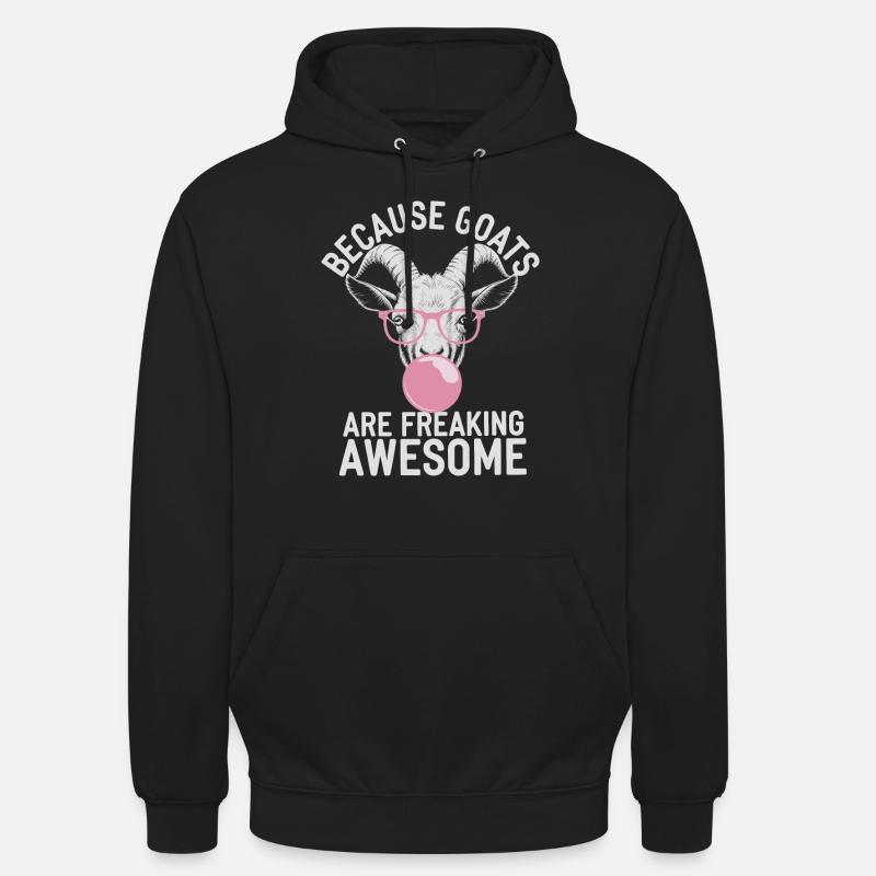 Chèvre - Sweat-shirt à capuche unisexe - noir