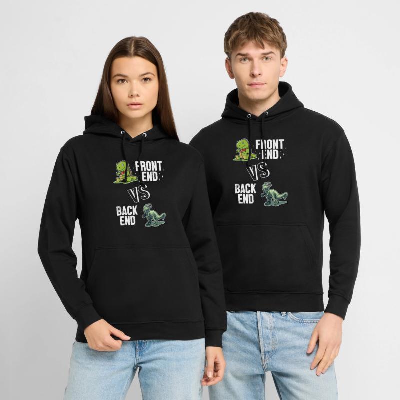 Développeur Frontend vs. Backend Codeur Sweat-shirt à capuche unisexe