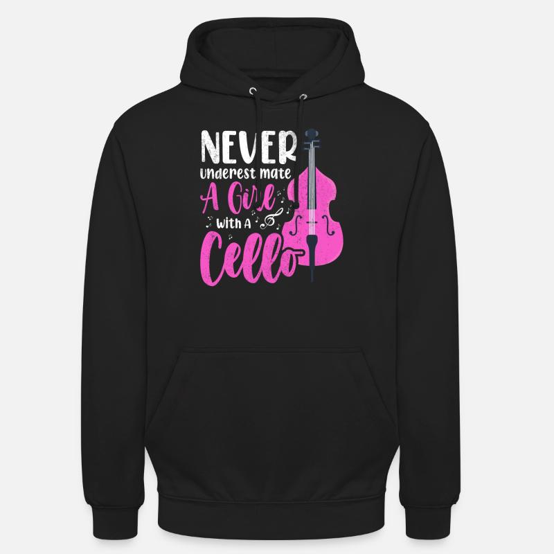 Violoncelle violoncelliste - Sweat-shirt à capuche unisexe - noir