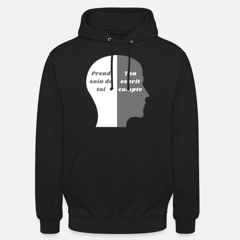Prend soin de toi - Sweat-shirt à capuche unisexe - noir