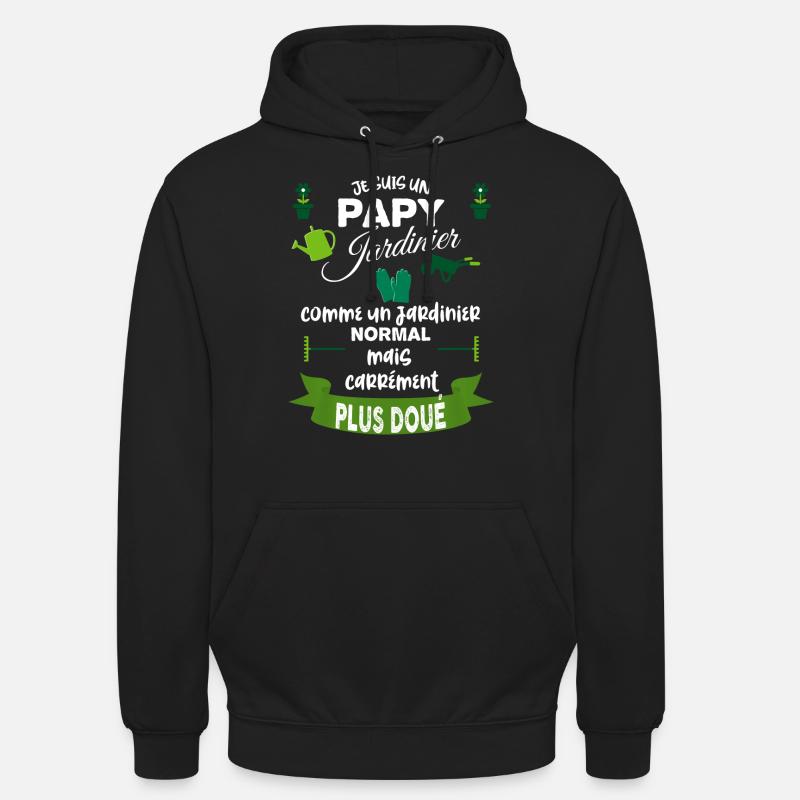 Mon Papy jardinier - Sweat-shirt à capuche unisexe - noir