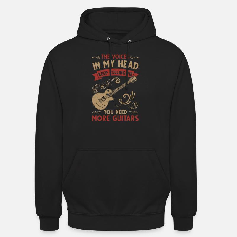 Musicien Guitariste Cadeau Guitariste - Sweat-shirt à capuche unisexe - noir