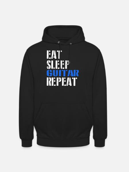 Eat. Sleep. Guitar. Repeat. - Unisex Hoodie - black