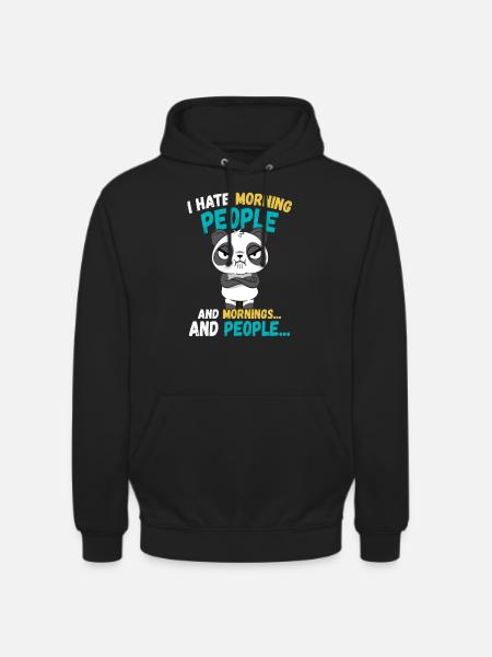 Panda Funny Animals Sayings - Unisex Hoodie - black