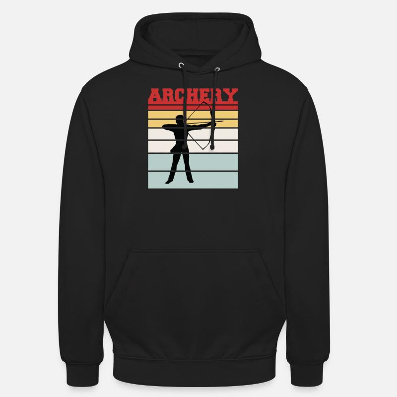 Retro Archery Team Tee - Unisex Hoodie - Schwarz