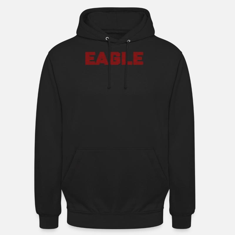 Eagle Dotted Text Design - Unisex Hoodie - black