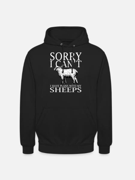 Sheep Funny Tee - Unisex Hoodie - Schwarz
