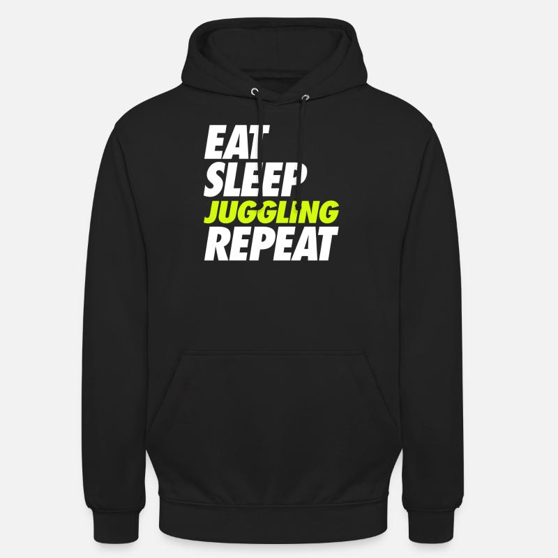 Manger dormir Jongler Répéter - Sweat-shirt à capuche unisexe - noir