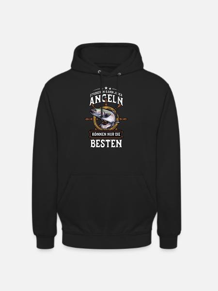 Angeln Angler - Unisex Hoodie - Schwarz