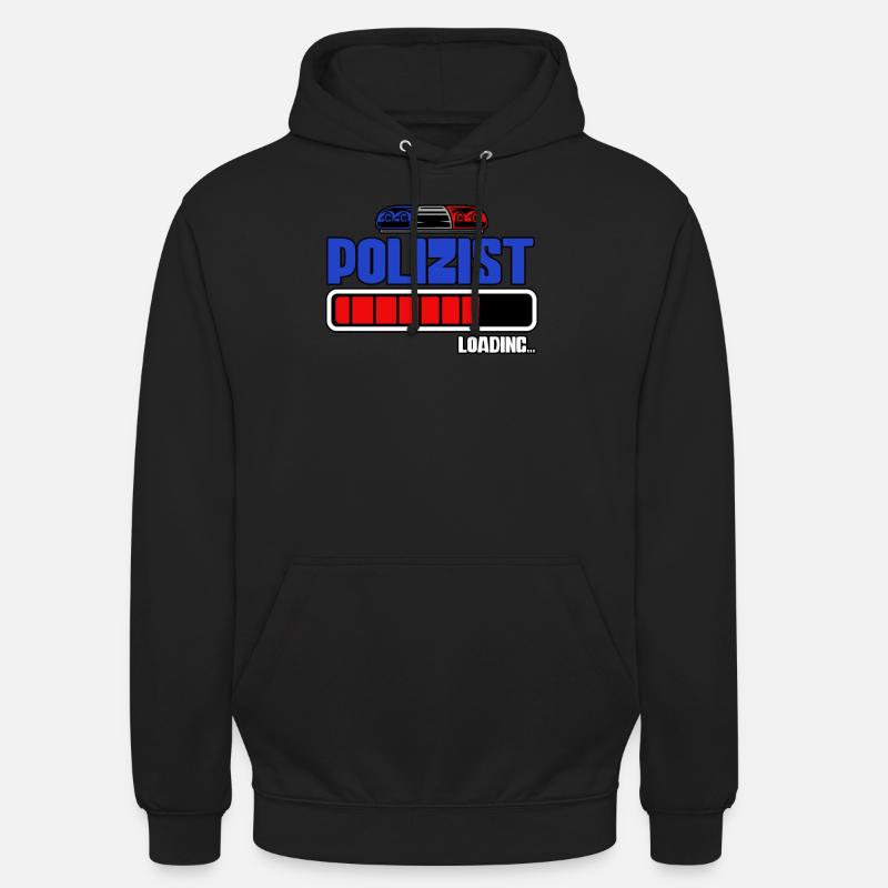 Polizist Loading Polizei - Unisex Hoodie - Schwarz