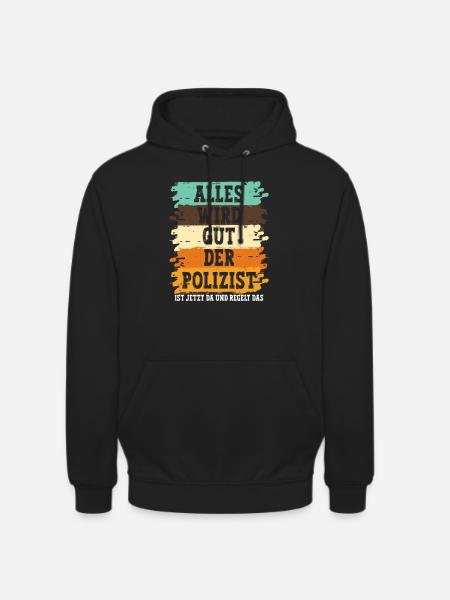 Polizist Polizei - Unisex Hoodie - Schwarz
