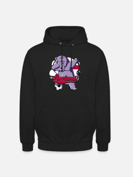 England Fußball - Unisex Hoodie - Schwarz