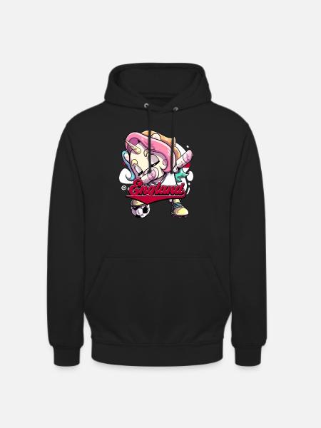 England Fußball - Unisex Hoodie - Schwarz