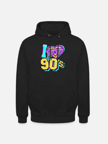 90s I Love 90s - Unisex Hoodie - black