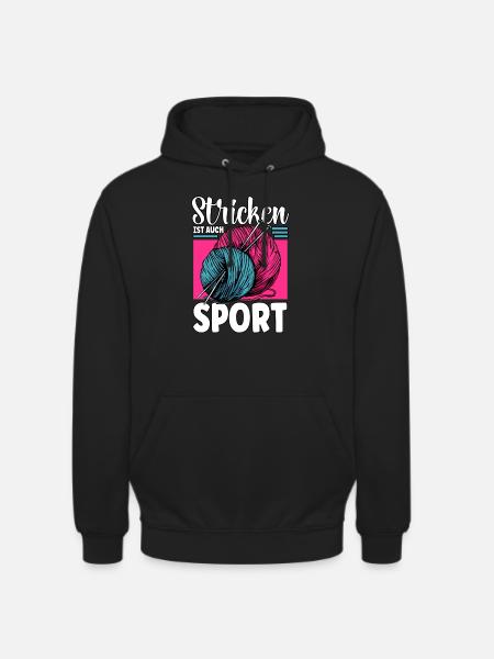 Häkeln - Unisex Hoodie - Schwarz