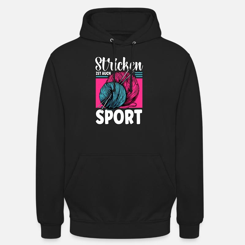 Häkeln - Unisex Hoodie - Schwarz